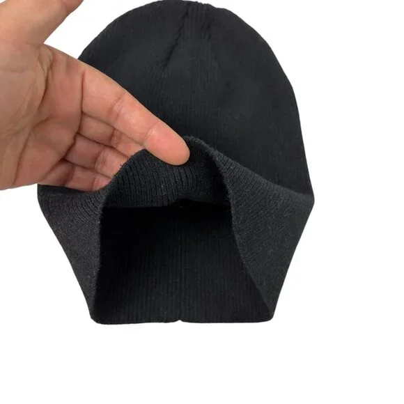 A New Day Black Ribbed Knit Lightweight Beanie Women’s One Size - Picture 3 of 7